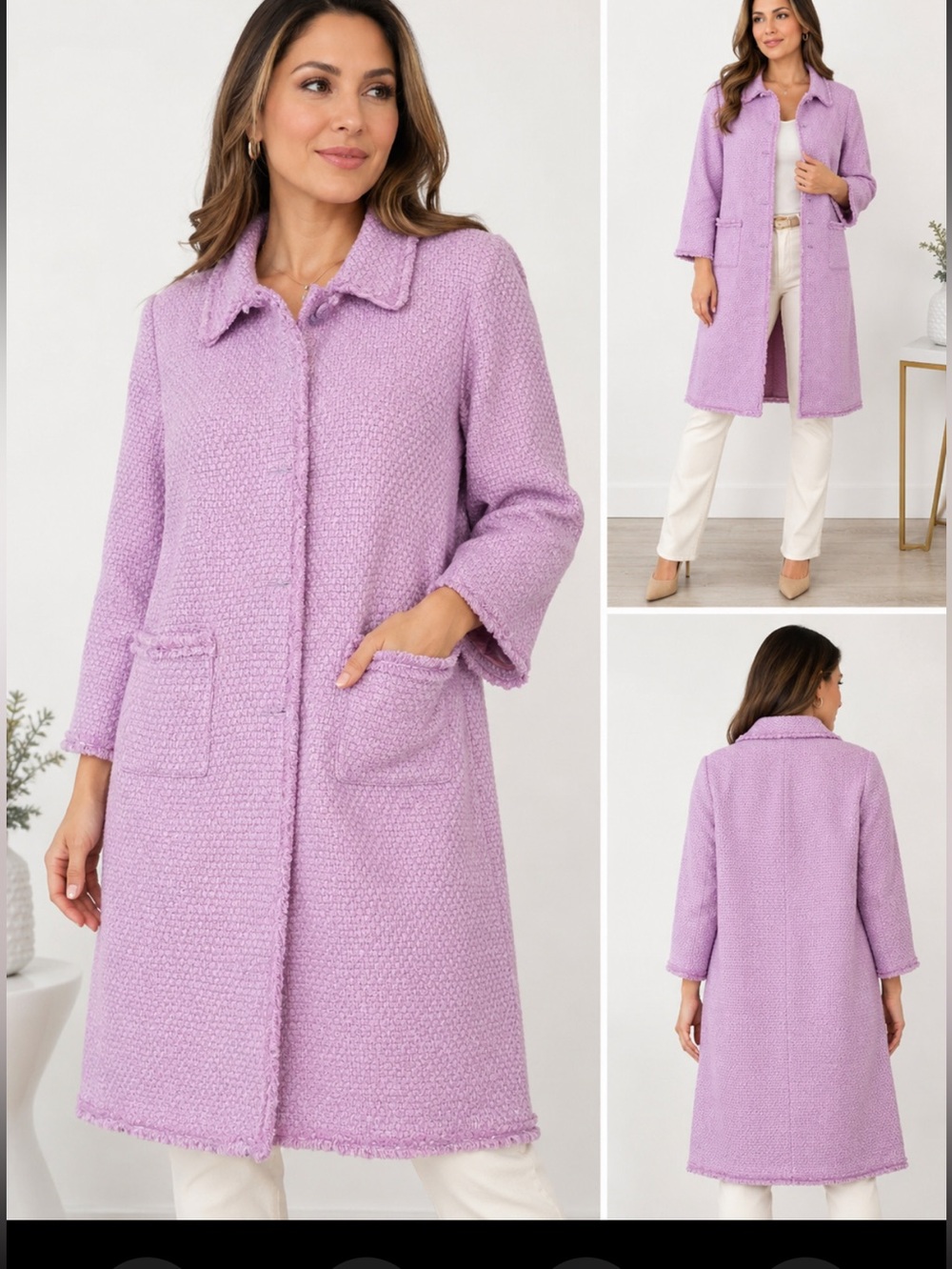 MRRYIN Richards Bouclé tweet coat size 22 new
